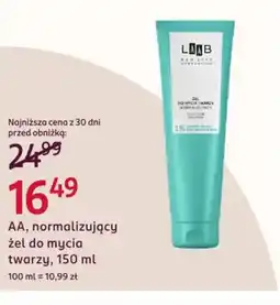 Rossmann AA normalizujący żel do mycia twarzy oferta