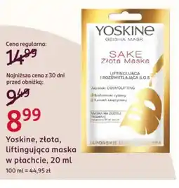 Rossmann Yoskine złota maska oferta