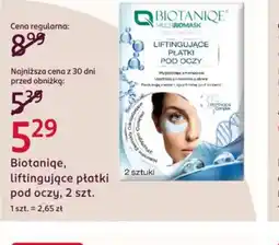 Rossmann Biotanique liftingujące płatki pod oczy oferta