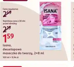 Rossmann Isana dwuetapowa maseczka do twarzy oferta