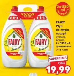 Kaufland FAIRY Płyn do mycia naczyń Cytryna, Granat 2 x 1350 ml opakowanie oferta