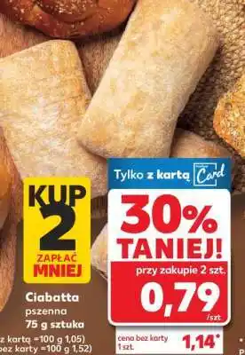 Kaufland Ciabatta pszenna 75 g sztuka oferta