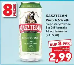 Kaufland KASZTELAN Piwo 4,6% alk. niepasteryzowane oferta