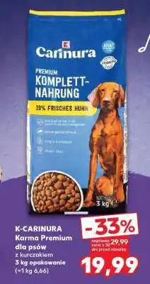 Kaufland K-CARINURA Karma Premium dla psów z kurczakiem 3 kg opakowanie oferta