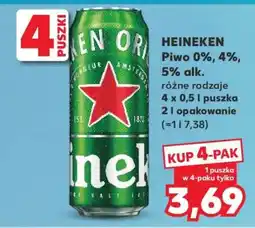 Kaufland HEINEKEN Piwo 0%, 4%, 5% alk oferta