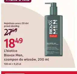 Rossmann L'biotica Biovax Men szampon oferta