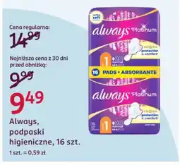 Rossmann Always podpaski higieniczne oferta