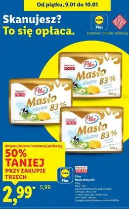 Lidl Masło ekstra 83% Pilos oferta