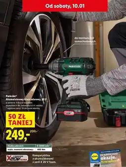 Lidl Klucz udarowy 20v Parkside oferta