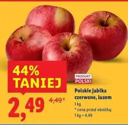 Lidl Jabłka czerwone polskie oferta