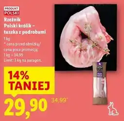 Lidl Królik tusza bez antybiotyków Rzeźnik Codzienna Dostawa oferta