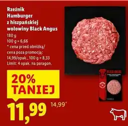 Lidl Hamburger wołowy black angus Rzeźnik Codzienna Dostawa oferta