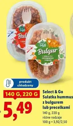 Lidl Sałatka bulgur z serem w stylu śródziemnomorskim i hummusem Select & Go oferta