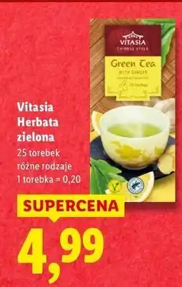 Lidl Herbata zielona z imbirem Vitasia Japan oferta