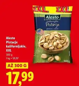 Lidl Pistacje kalifornisjkie prażone i solone Alesto oferta