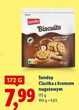 Lidl Ciastka z kremem orzechowym Sondey oferta