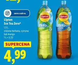 Lidl Herbata mrożona classic Lipton Green Ice Tea oferta