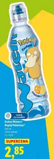 Lidl Woda pokemon mandarynka mango Kubuś Waterrr oferta