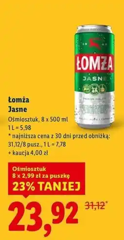 Lidl Piwo Łomża Jasne (Dawniej Export) oferta