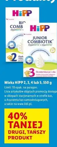 Lidl Mleko 2 Hipp Bio Combiotik oferta