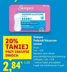 Lidl Podpaski normal Siempre oferta