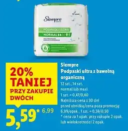 Lidl Podpaski ultra sensitive softi maxi Siempre oferta