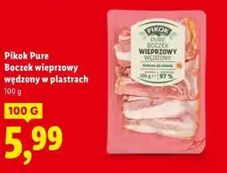 Lidl Pikok Pure Boczek wieprzowy wędzony w plastrach oferta