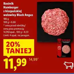Lidl Rzeźnik Hamburger z hiszpańskiej wołowiny Black Angus oferta
