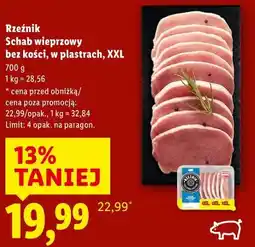 Lidl Rzeźnik Schab wieprzowy bez kości, w plastrach, XXL oferta