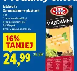 Lidl Mlekovita Ser mazdamer w plastrach oferta
