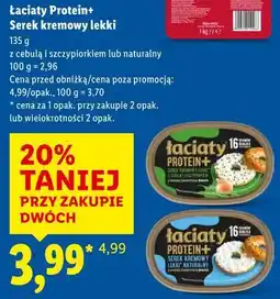 Lidl Łaciaty Protein+ Serek kremowy lekki oferta
