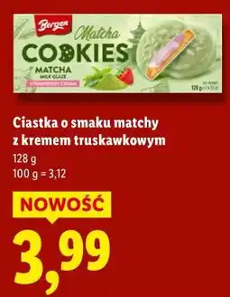 Lidl Ciastka o smaku matchy z kremem truskawkowym oferta
