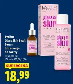 Lidl Eveline Glass Skin Snail Serum lub esencja do twarzy oferta