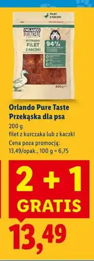 Lidl Orlando Pure Taste Przekąska dla psa filet z kurczaka lub z kaczki oferta