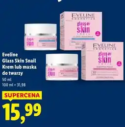 Lidl Eveline Glass Skin Snail Krem lub maska do twarzy oferta