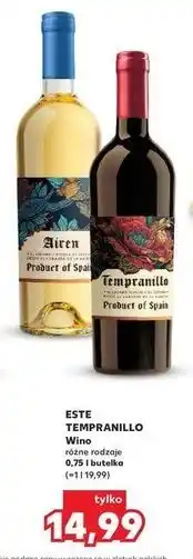 Kaufland Wino tempranillo Este oferta
