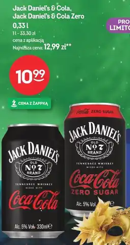 Żabka Jack Daniel's & Cola, Jack Daniel's & Cola Zero oferta