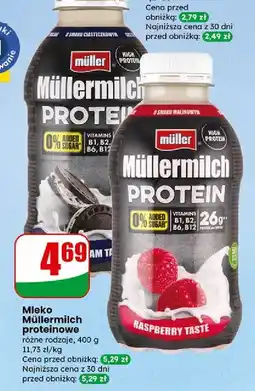 Dino Napój mleczny malinowy Mullermilch Protein oferta