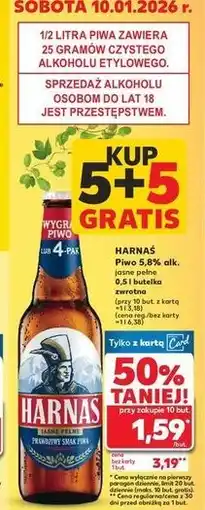 Kaufland Piwo Harnaś Jasne Pełne oferta