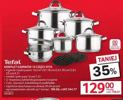 Selgros Zestaw garnków Tefal oferta