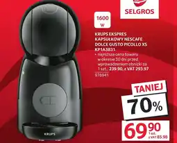 Selgros Ekspres do kawy Dolce Gusto oferta