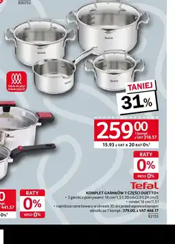 Selgros Zestaw garnków Tefal oferta