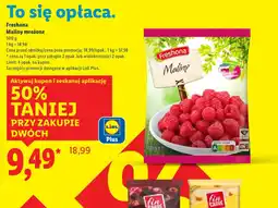 Lidl Mrożone maliny Freshona oferta