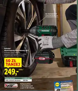 Lidl Akumulatorowy klucz udarowy Parkside oferta