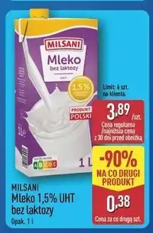 ALDI Milsani Mleko 1,5% UHT bez laktozy oferta