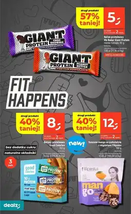 Dealz Baton proteinowy peanut butter Giant Bar Flapjack oferta