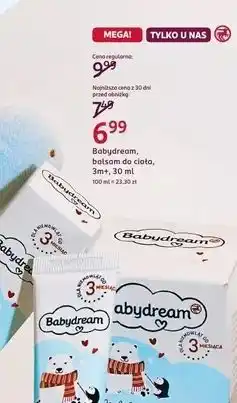 Rossmann Babydream, balsam do ciała, 3m+, 30 ml oferta