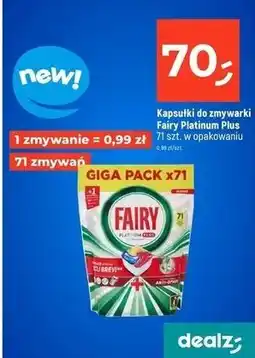 Dealz Tabletki do zmywarki Fairy Platinum Plus oferta