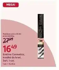 Rossmann Eveline Cosmetics, kredka do brwi, 3w1, 1 szt oferta