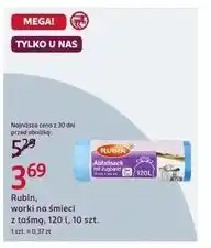 Rossmann Rubin, worki na śmieci z taśmą, 120 l, 10 szt oferta